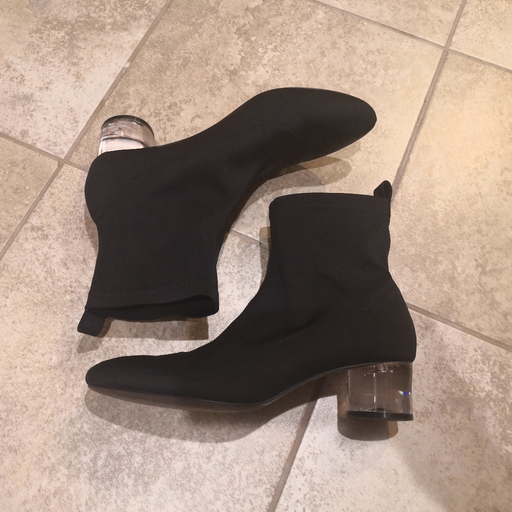 Zara Transparent Block Sock Boot